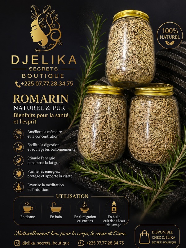 Romarin et produits naturels Djelika Secrets